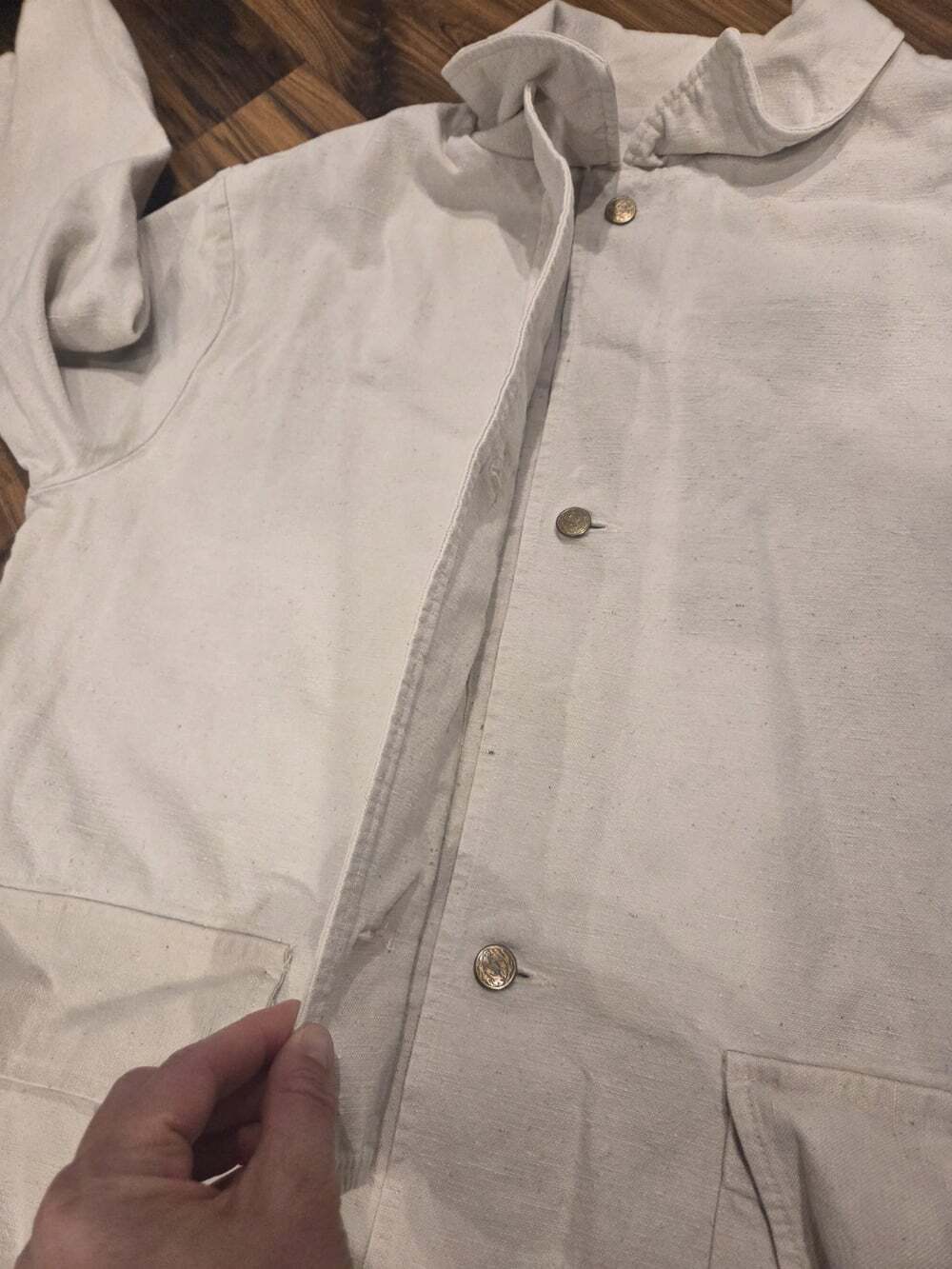 Vtg Broken Spear Cattle Co. Long Ranch Coat Men’s L Duster Trench Workwear - Picture 6 of 16